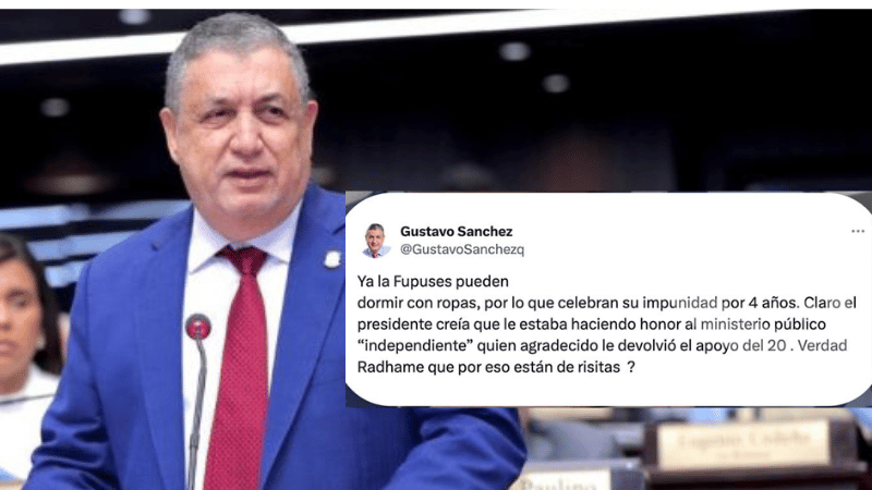Diputado Gustavo Sánchez genera controversia con críticas a la Fuerza del Pueblo y otros sectores políticos - Imagen