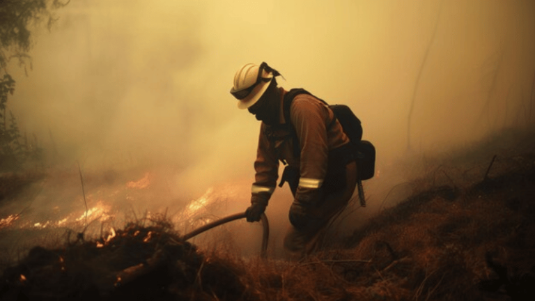 Bomberos luchan contra incendio forestal en San Pedro de Macorís - Imagen