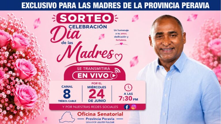 Oficina Senatorial de Peravia y Julito Fulcar Anuncian Gran Sorteo del Día de las Madres - Imagen